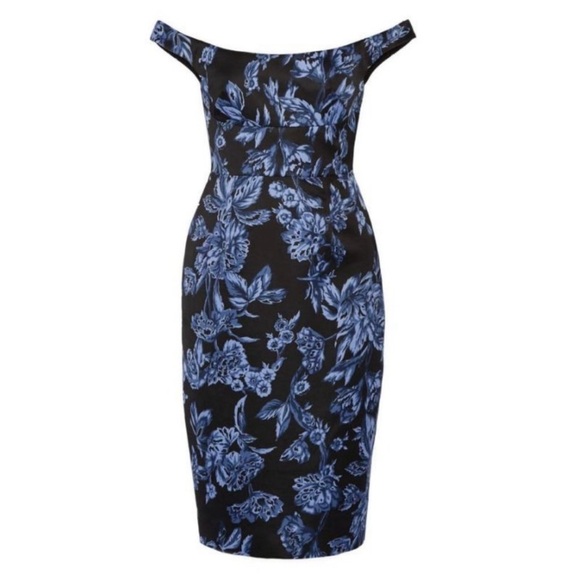 NEW Lela Rose Floral Off the Shoulder Dress - Picture 1 of 11